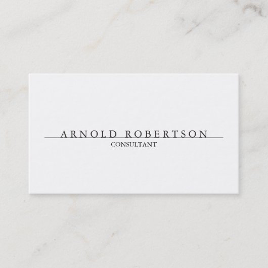 プレーンモダンホワイトプロフェッショナル名刺 名刺 (正面)