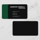 プレーンモダンミニマエレガントリストグリーンブラック 名刺 (正面/裏面)