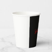 プレーンモダンミニマシンプルリストの追加の名前ブラックレッド 紙コップ (右)