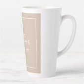 プレーンモダンミニマリストあなたの名前パステルカラー カフェラテマグ (右)