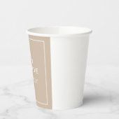 プレーンモダンミニマリストあなたの名前パステルカラー 紙コップ (左)
