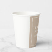 プレーンモダンミニマリストあなたの名前パステルカラー 紙コップ (右)