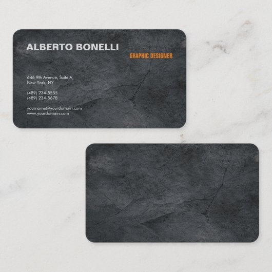 プレーンモダンミニマリストグレープロフェッショナル芸術的 名刺 (正面/裏面)