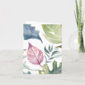 プレーンモダンミニマリスト名フローラ ノートカード (裏面)