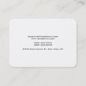 プレーンモダンミニマリスト特別白黒レッド 名刺 (裏面)