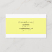 プレーンモダンミニマリスト（両面） 名刺 (裏面)