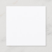 プレーンモダンミニマルシンプル主義メイクアップアーティスト スクエア名刺 (裏面)