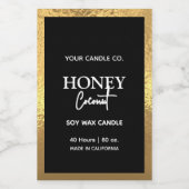 プレーンモダンミニマルスタイルホイル縁どロンドル フードラベル (シングルラベル)