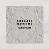 プレーンモダンミニマルプロフェッショナルグレーウォール スクエア名刺 (正面)