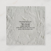 プレーンモダンミニマルプロフェッショナルグレーウォール スクエア名刺 (裏面)