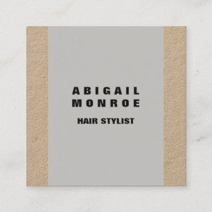 プレーンモダンミニマルプロフェッショナルグレー スクエア名刺