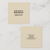 プレーンモダンミニマルプロフェッショナルベージュ スクエア名刺 (正面/裏面)