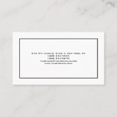 プレーンモダンミニマルプロフェッショナル 名刺 (裏面)