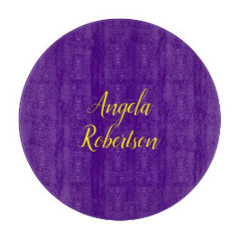 プレーンモダンミニマル名インディゴブルー黄 カッティングボード