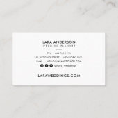 プレーンモダンミニマル白黒モノグラムイニシャル 名刺 (裏面)