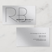 プレーンモダンモノグラムコンサルタントの名刺 名刺 (正面/裏面)