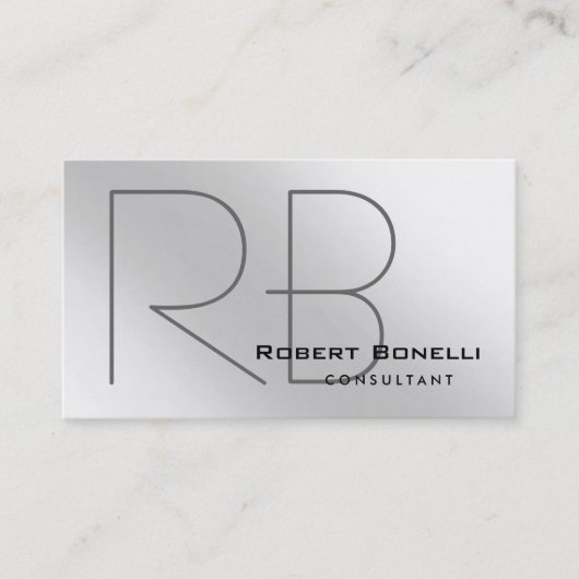 プレーンモダンモノグラムコンサルタントの名刺 名刺 (正面)