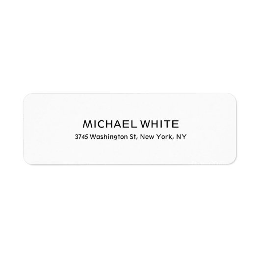 プレーンモダン白黒ミニマル読み取り ラベル (正面)