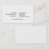 プレーンモダン白黒魅力的な名刺 名刺 (正面/裏面)