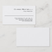 プレーンモダン白黒魅力的名刺 名刺 (正面/裏面)