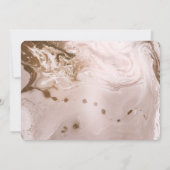 プレーンモダン金ゴールドホワイトピンク文字ベビーシャワー 招待状 (裏面)