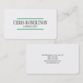 プレーンモダン魅力的な両面ミニマリスト 名刺 (正面/裏面)