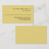 プレーンモダン・バフ・ベージュ魅力的・ビジネス・カード 名刺 (正面/裏面)