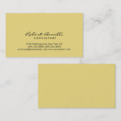 プレーンモダンFlaxカラーコンサルタントの名刺 名刺 (正面/裏面)