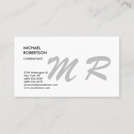 プレーンモノグラムのトレンディーミニマルモダンリスト 名刺