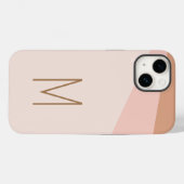 プレーンモノグラムのモダンイニシャルのケースメイト Case-Mate iPhoneケース (裏面 (横))