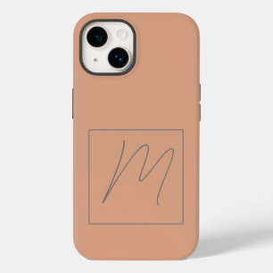プレーンモノグラムのモダンイニシャルスクリプト Case-Mate iPhone 14ケース