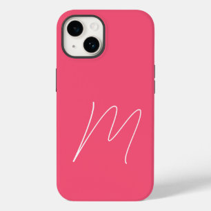 プレーンモノグラムのモダンイニシャルスクリプフェミニント Case-Mate iPhone 14ケース