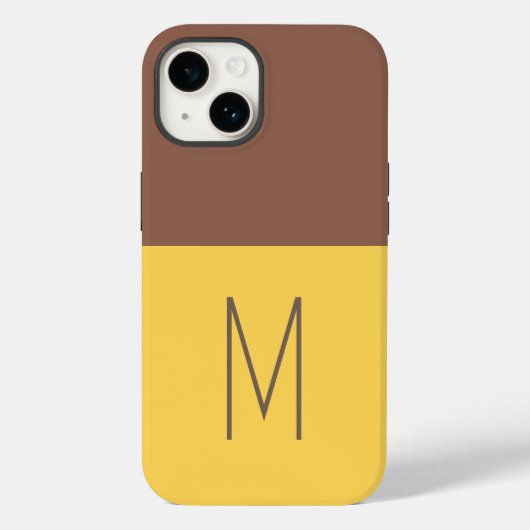 プレーンモノグラムのモダンイニシャル Case-Mate iPhoneケース (裏面)
