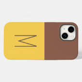 プレーンモノグラムのモダンイニシャル Case-Mate iPhoneケース (裏面 (横))