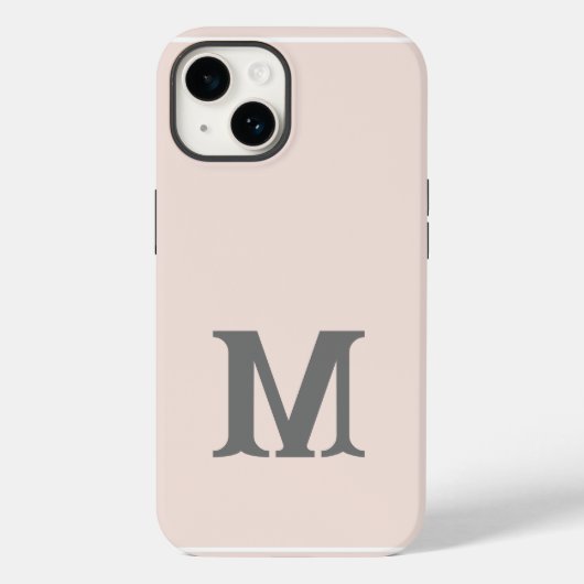 プレーンモノグラムのモダンイニシャル Case-Mate iPhoneケース (裏面)