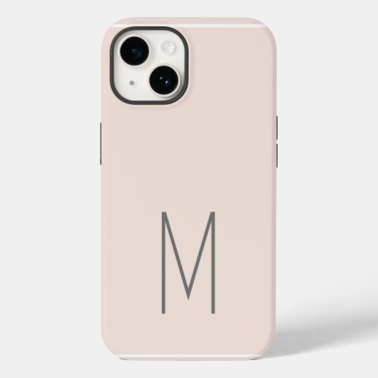 プレーンモノグラムのモダンイニシャル Case-Mate iPhoneケース (裏面)
