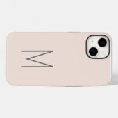 プレーンモノグラムのモダンイニシャル Case-Mate iPhoneケース (裏面 (横))