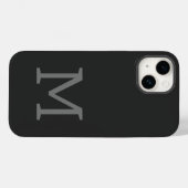 プレーンモノグラムのモダンイニシャル Case-Mate iPhoneケース (裏面 (横))
