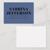 プレーンユニークエレガントシンプルブルーブラック ノートカード (正面/裏面)