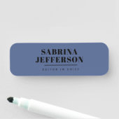 プレーンユニークエレガントシンプルブルーブラック 名札 (インサイチュ)