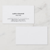 プレーンユニークプロフェッショナルシックなホワイトビジネスカード 名刺 (正面/裏面)