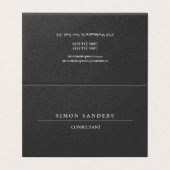 プレーンユニークミニマリスト特殊ブラック 名刺 (外部フラット)