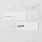 プレーンユニークモダン白黒 スキニー名刺 (正面/裏面)