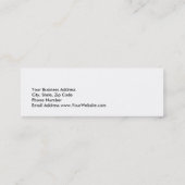 プレーンユニークモダン白黒 スキニー名刺 (裏面)