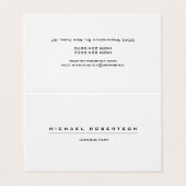 プレーンユニーク特殊白黒 名刺 (外部フラット)