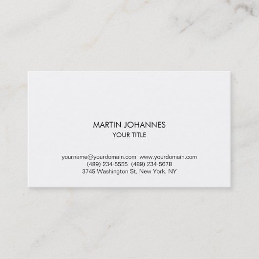 プレーンユニーク白黒名刺 名刺 (正面)