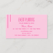 プレーンライトベビーピンクシックシンプルプロフェッショナル 名刺 (裏面)