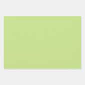 プレーンローレルパステルイエローグリーンシェード3トーン ラッピングペーパーシート (正面3)