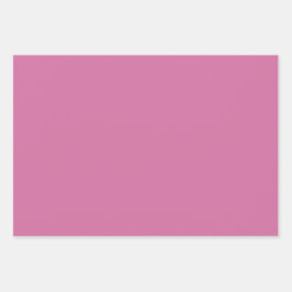 プレーンワイルドオーキッドバラピンクシェード3トーン ラッピングペーパーシート