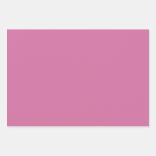 プレーンワイルドオーキッドバラピンクシェード3トーン ラッピングペーパーシート (正面)